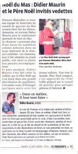 Didier Maurin - Noël du Mas à Firminy - la Tribune - 23 décembre 2014