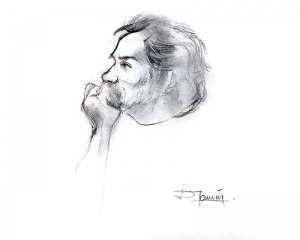 Jean-Marc - portrait de profil - dessin de Didier Maurin